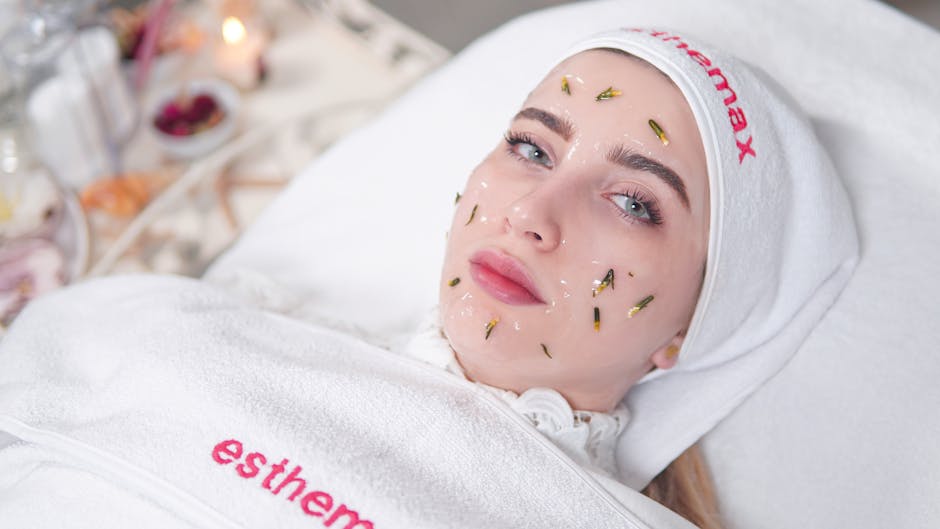Woman enjoying a relaxing Herbal skincare treatment, promoting health and beauty